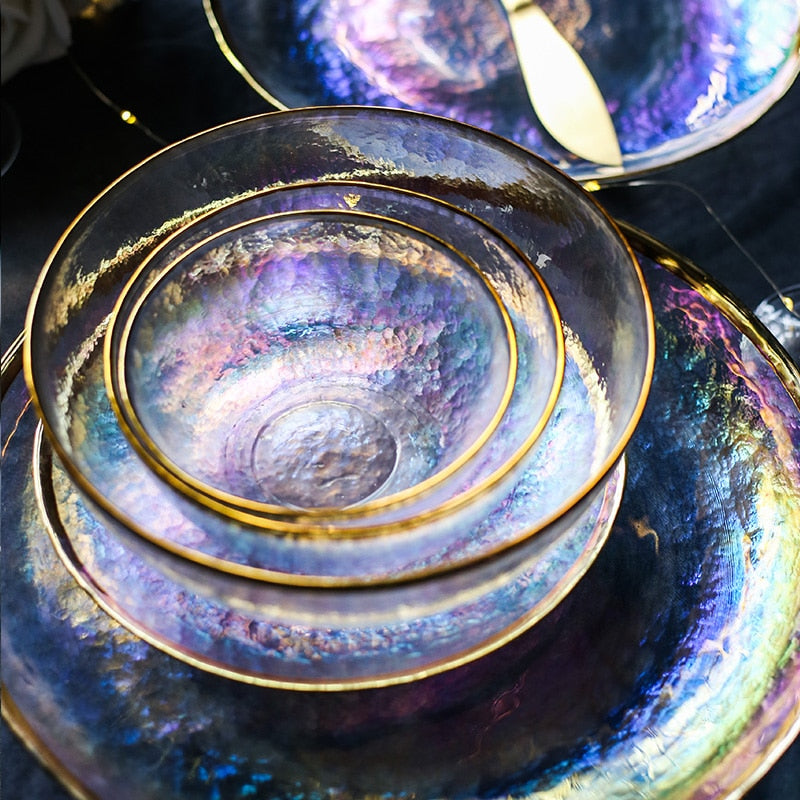 BowLift | Creative Rainbow Glass Dinnerware Plate