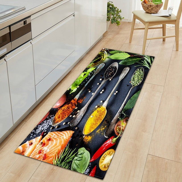 BowLift | CookEase Food-Themed Kitchen Mat | Non-slip & Water-Repellent | Comfort Mat for Kitchen & Household