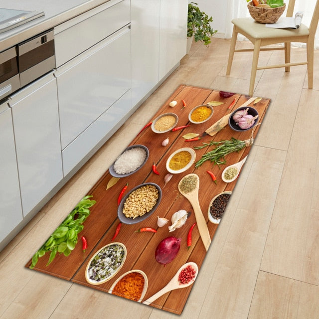 BowLift | CookEase Food-Themed Kitchen Mat | Non-slip & Water-Repellent | Comfort Mat for Kitchen & Household