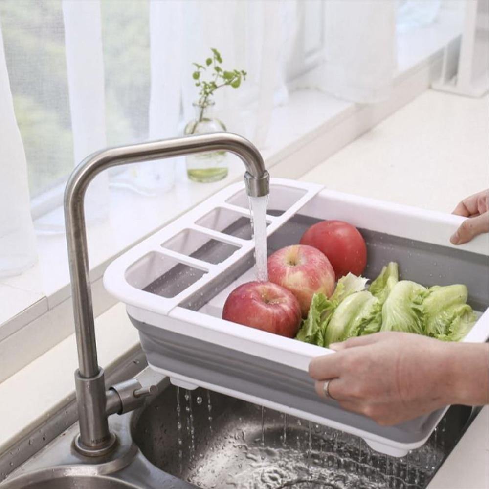 BowLift | Foldable Kitchen Dish Drying Rack with Drainer