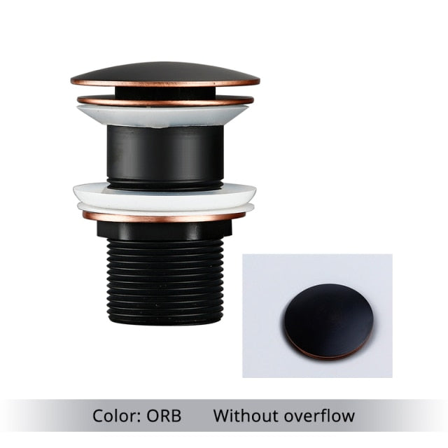 BowLift | Polished Brass Bathroom Sink Drains