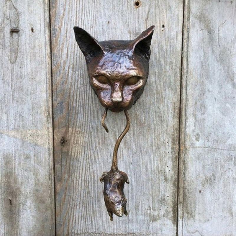BowLift | Creative Cat and Mouse Metal Door Knocker