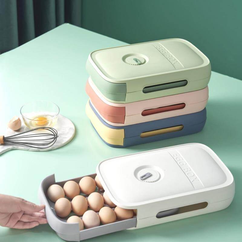 BowLift | Stackable Refrigerator Egg Storage Drawer Box