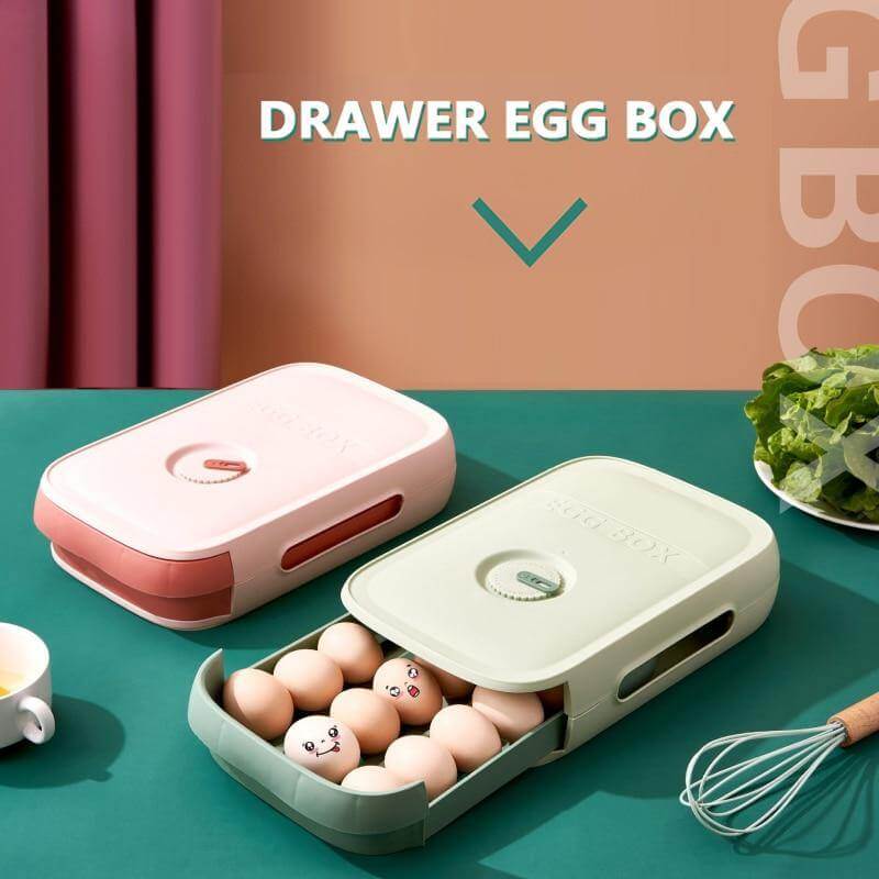 BowLift | Stackable Refrigerator Egg Storage Drawer Box