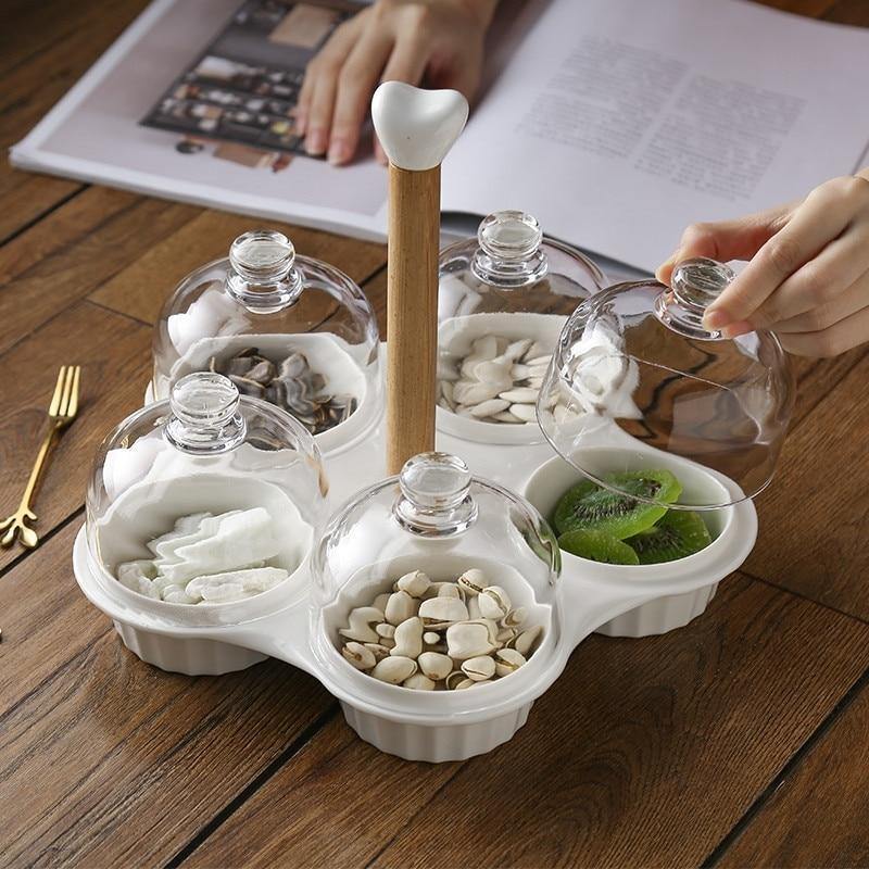 BowLift | Ceramic Glass Lid Snack Plate