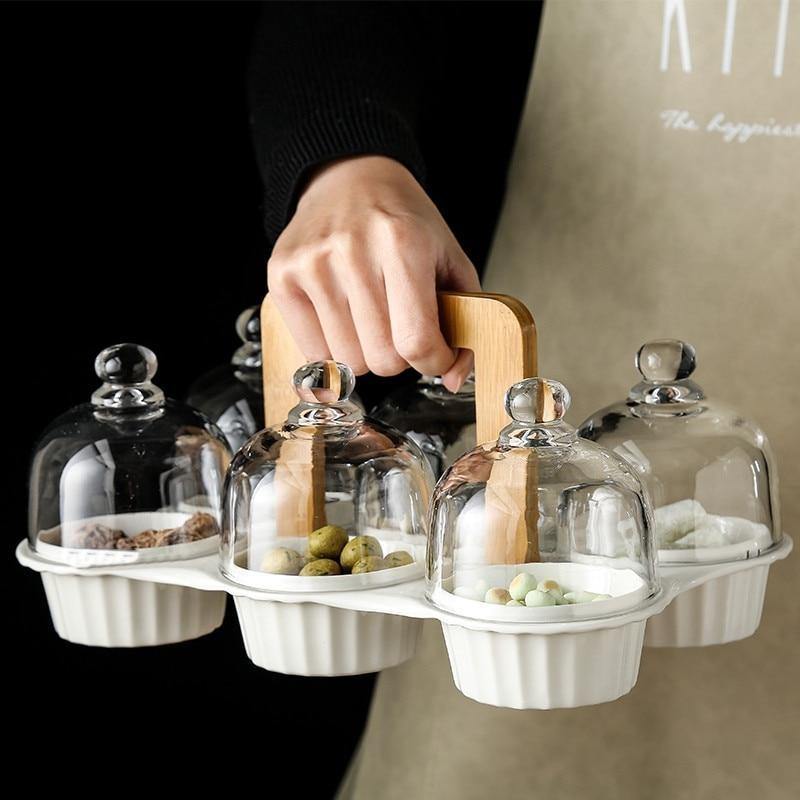 BowLift | Ceramic Glass Lid Snack Plate