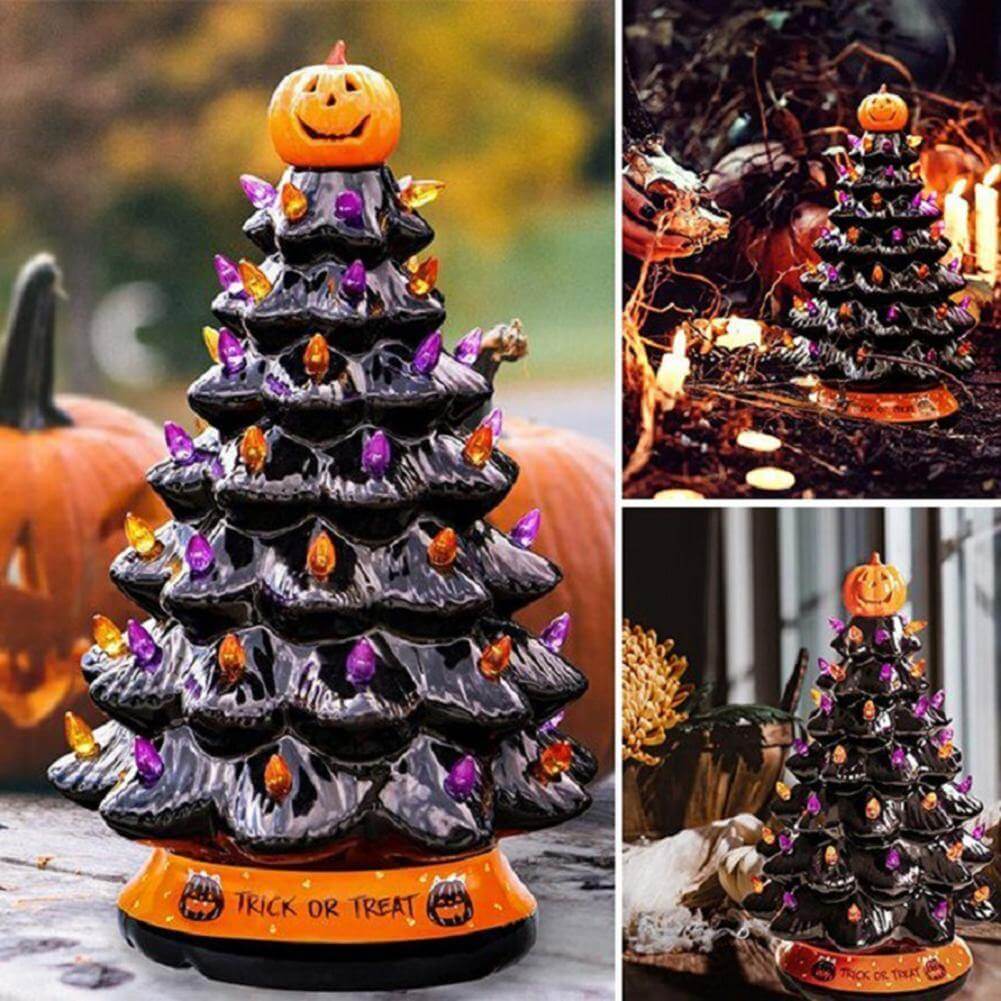 BowLift | LED Light Halloween Pumpkin Ornament Tree