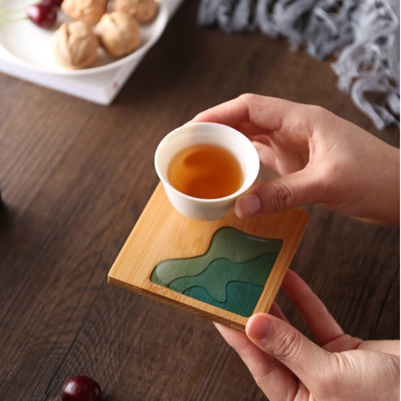BowLift | Water Art Insulated Bamboo Coasters
