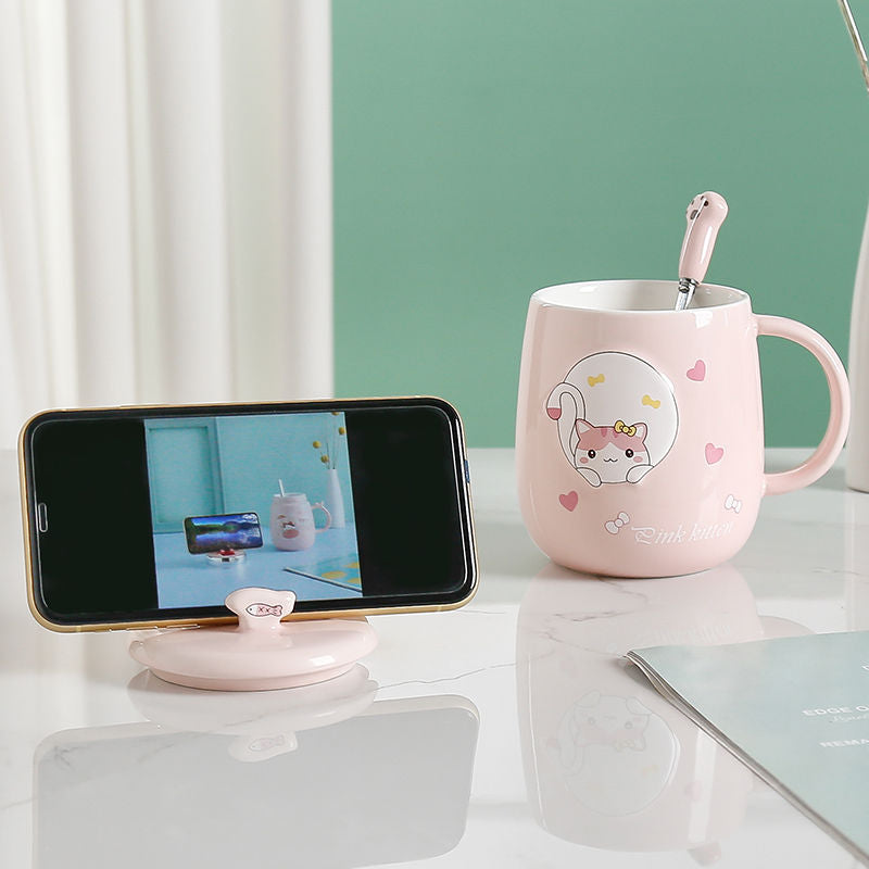 BowLift | Cute Cartoon Kitty Mug Set