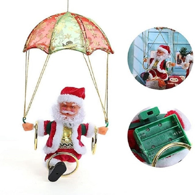 BowLift | Electric Santa Claus Parachute Christmas Toy