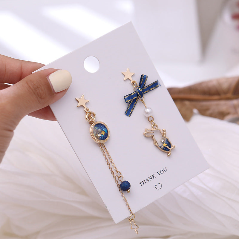 BowLift | Japanese Style Cute Blue Rabbit Clip on Earring