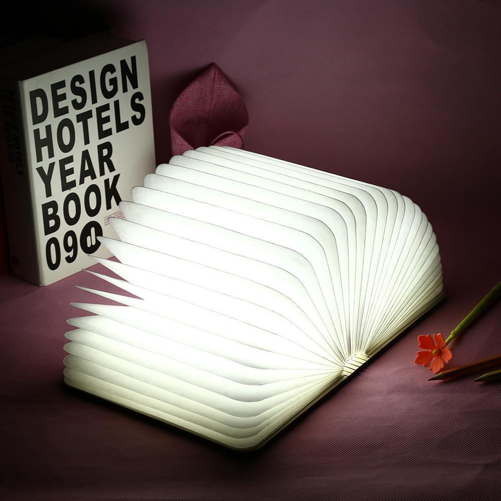 BowLift | LED Foldable 360 Wooden Book Night Lamp Desk Light USB Rechargeable