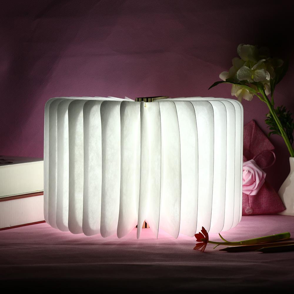 BowLift | LED Foldable 360 Wooden Book Night Lamp Desk Light USB Rechargeable