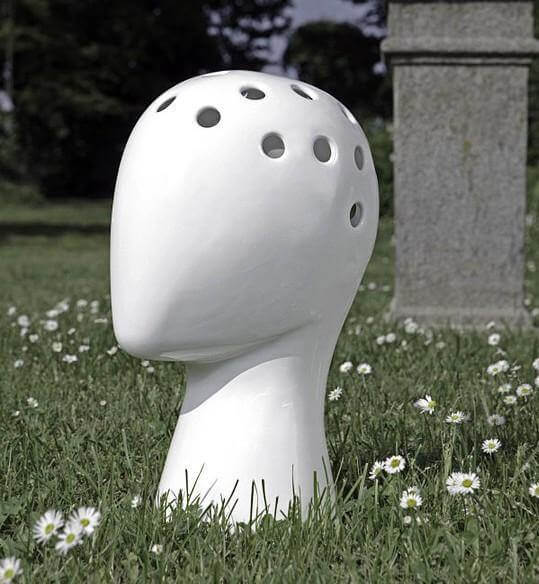 BowLift | Creative Human Head White Black Decorative Ceramic Vase