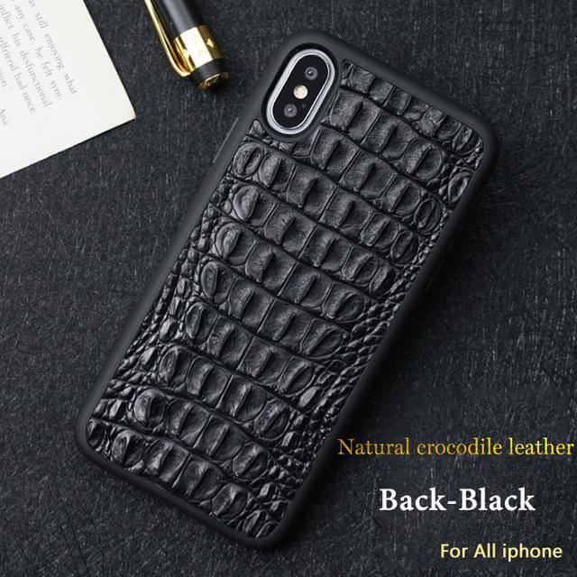 BowLift | Real Handmade Crocodile Tail Back Abdomen Leather IPhone Case