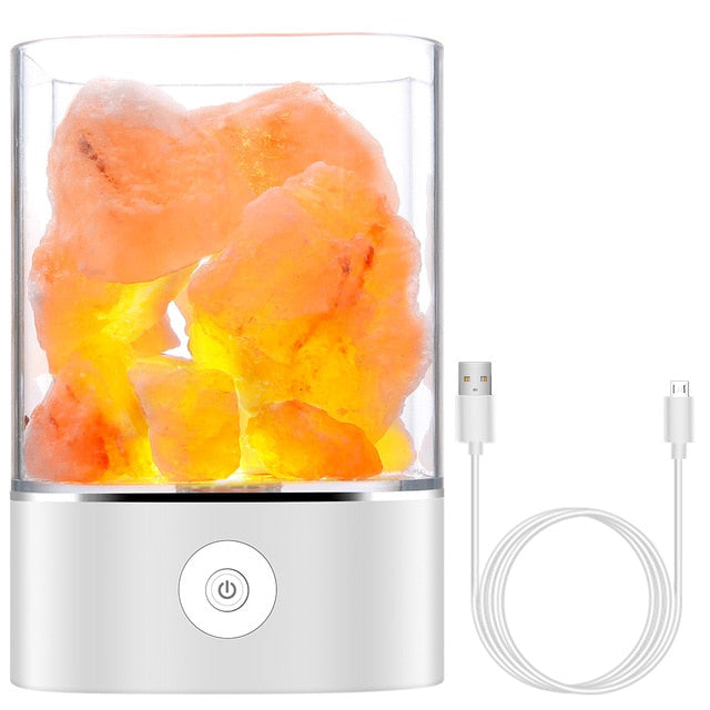 BowLift | Himalayan Salt Desk Lamp & Air Purifier White