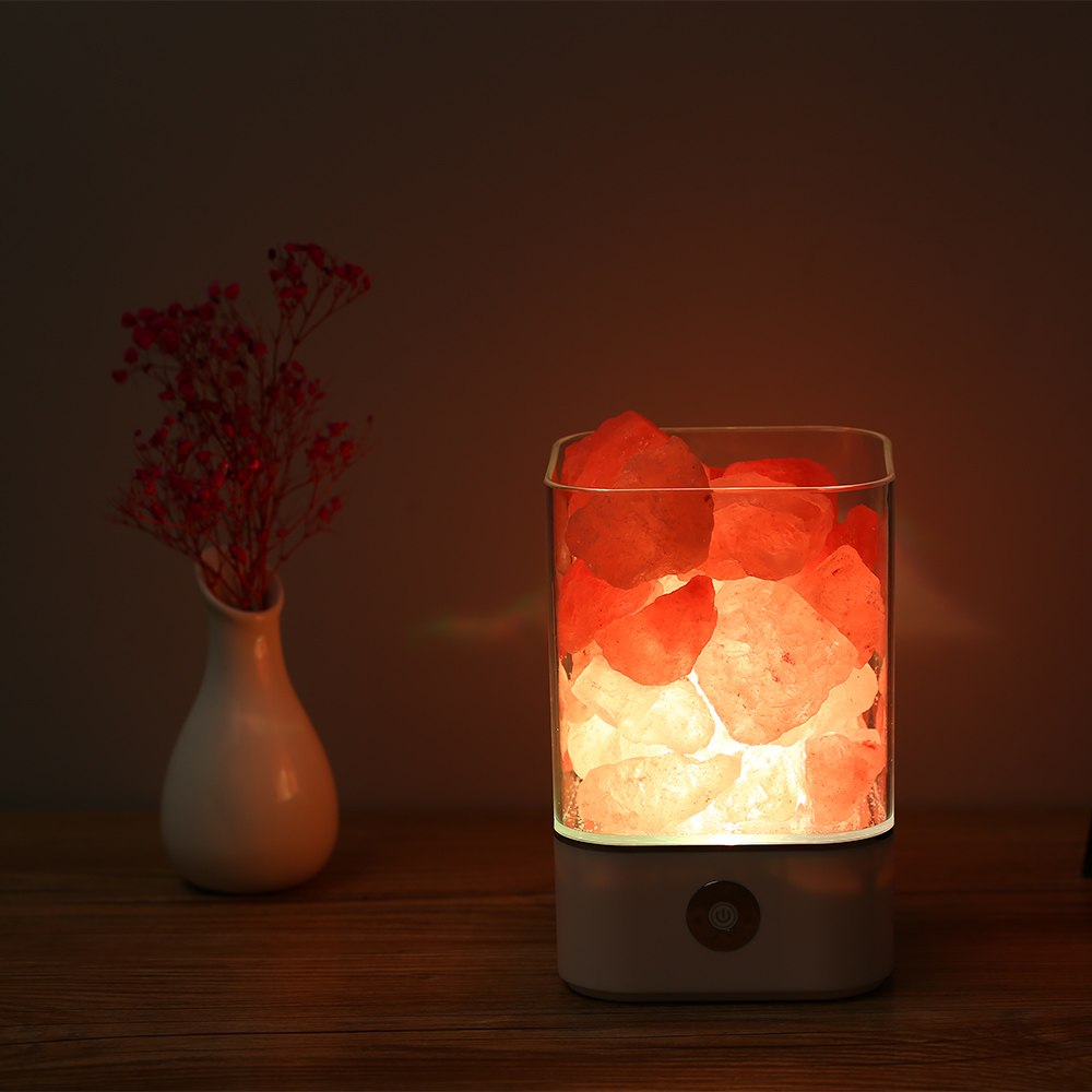 BowLift | Himalayan Salt Desk Lamp & Air Purifier White