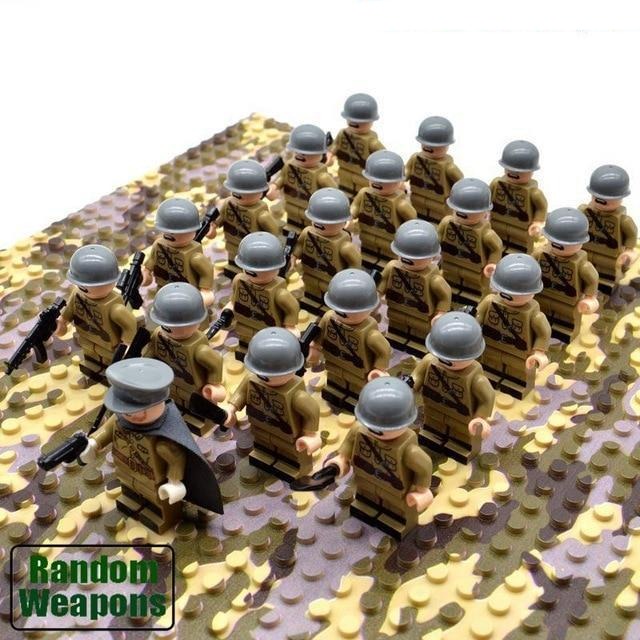 BowLift | 21PCs/set WWII Army Military Building Blocks German France Italy Japan Britain