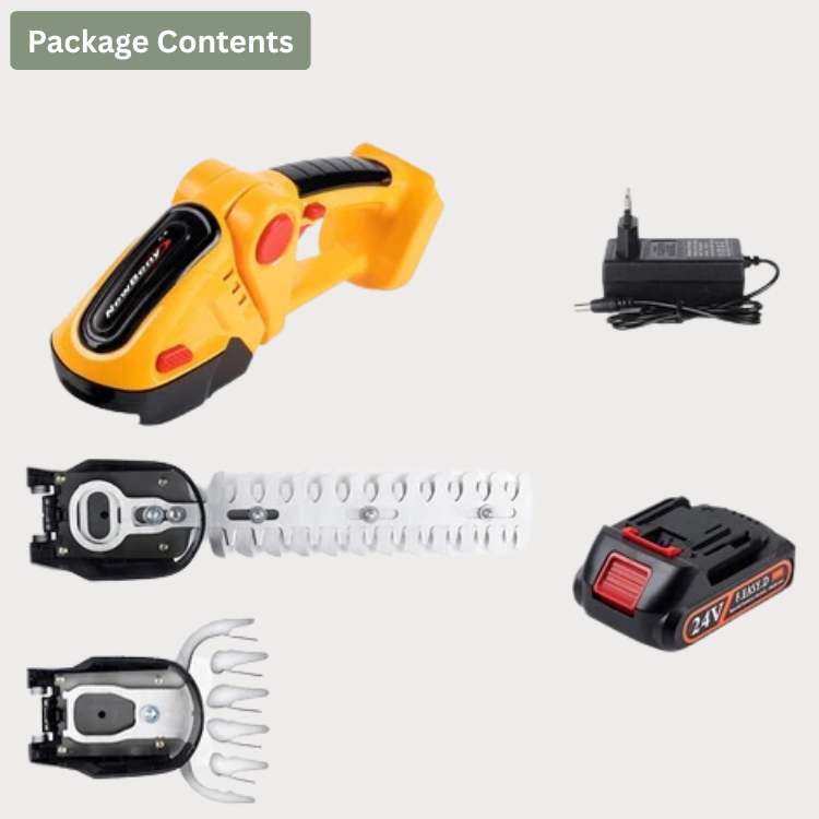 BowLift | Cordless Hedge & Shrub Trimmer | 2-in-1 Cutting Heads, Lightweight & Ergonomic for Effortless Garden Maintenance