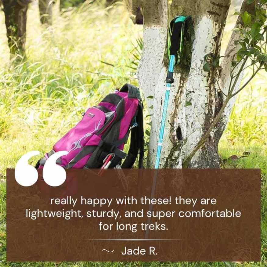 BowLift | Ergonomic Trekking Poles | Ultra-Light, Adjustable & Anti-Slip Grips for Hiking, Trekking & Backpacking Adventures