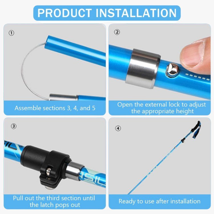 BowLift | Ergonomic Trekking Poles | Ultra-Light, Adjustable & Anti-Slip Grips for Hiking, Trekking & Backpacking Adventures