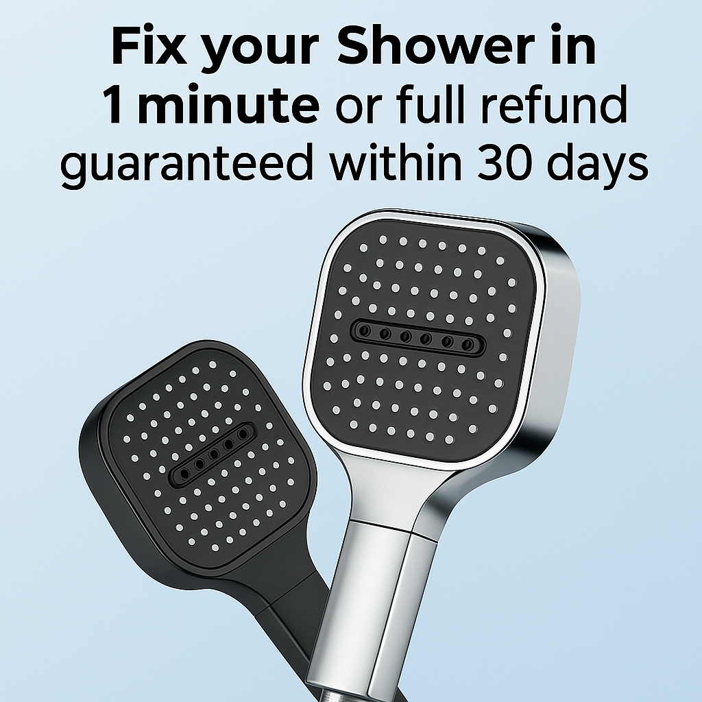 BowLift | High-Pressure Shower Head | Turbo-Boost Technology & Advanced Filtration for Healthier Skin and Hair