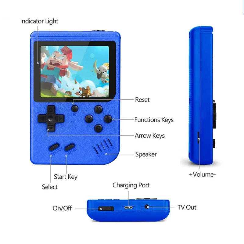 BowLift | Handheld Retro Game Console with Built-In 400+ Classic Games