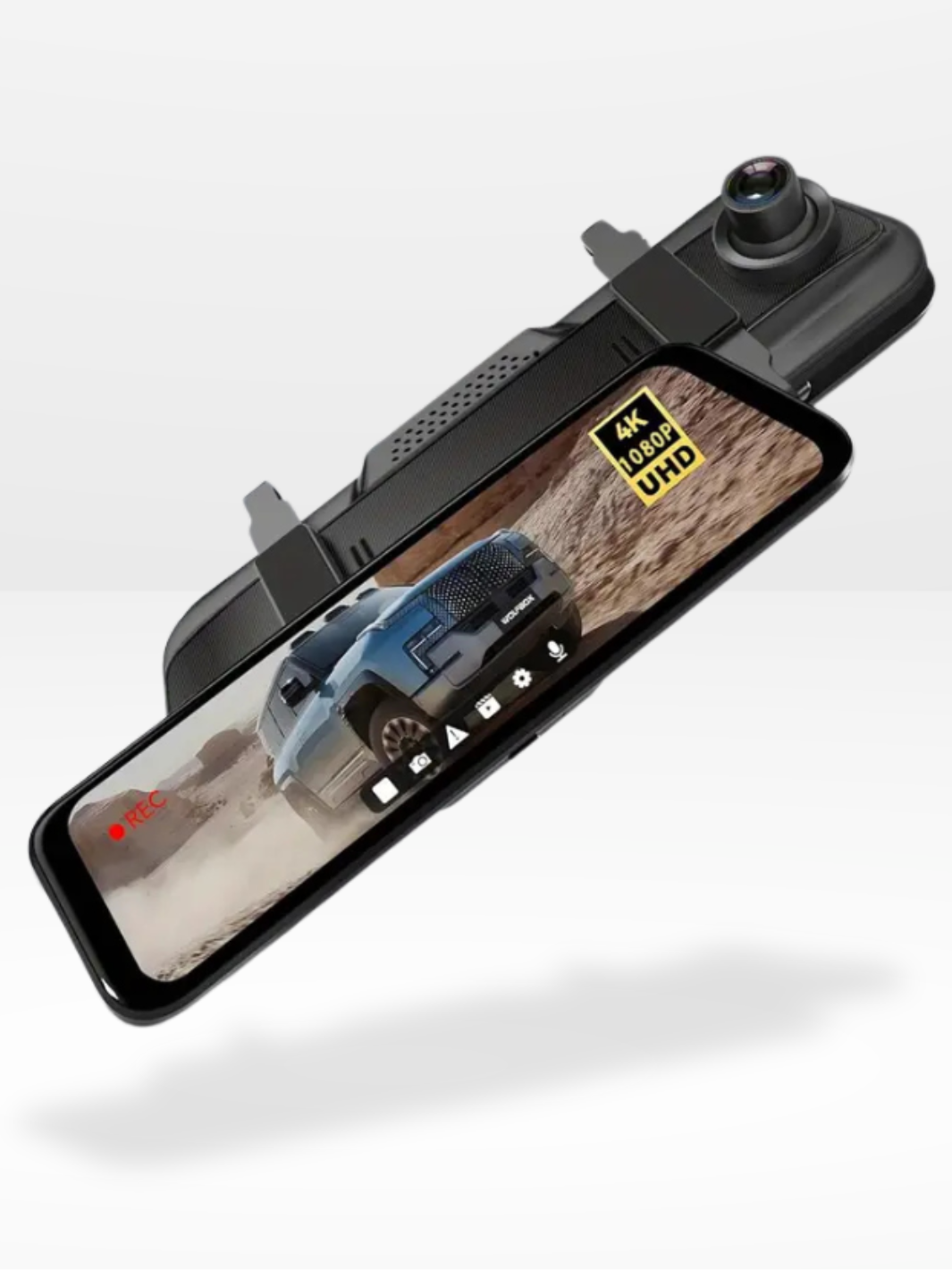 BowLift | Rearview Mirror Dash Cam 4K Front & Rear | CarPlay & Smart Driving Assistant