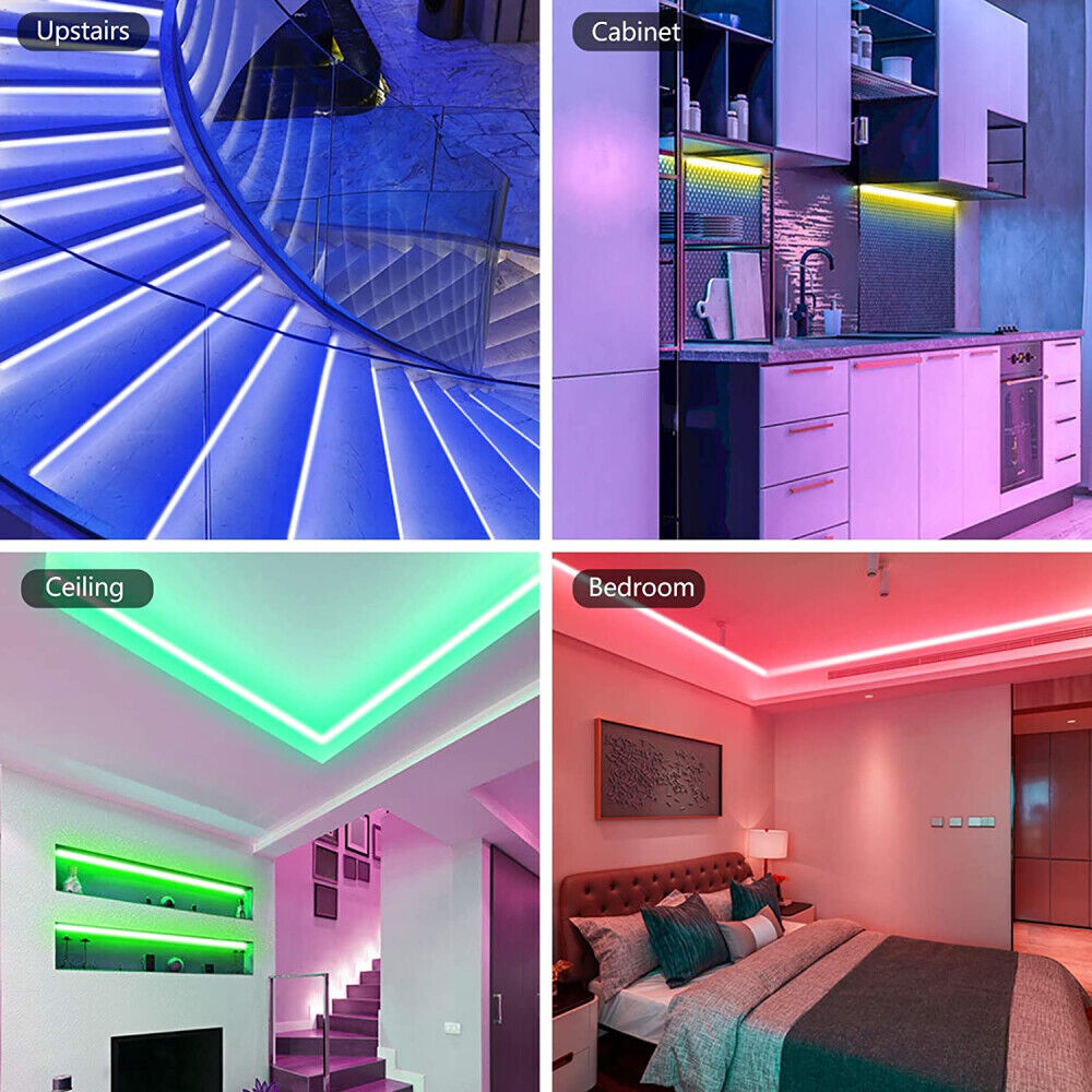 BowLift | LED Light Strip, 30 m, 15 m, Music Synchronization, Bluetooth, 5050, RGB Ambient Light with Remote Control