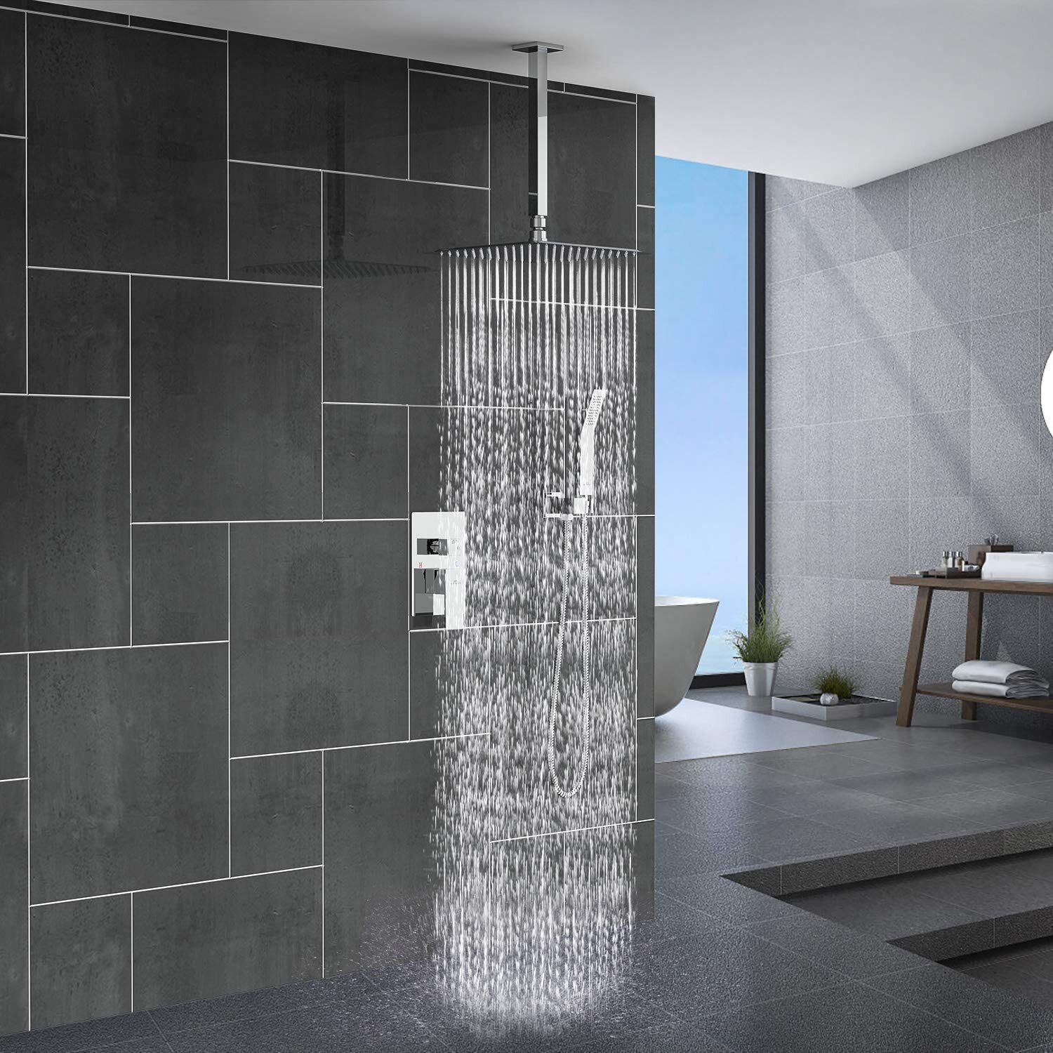 BowLift | Wall-mounted rain shower ultra-slim