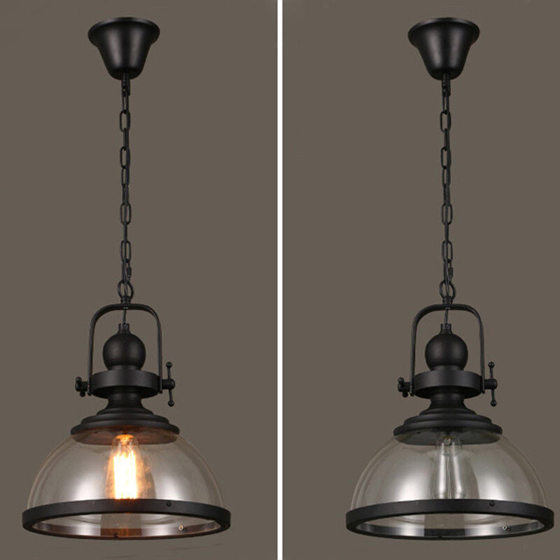 BowLift | Antique Glass Iron Retro Industrial Chandelier Pendant Ceiling Lights