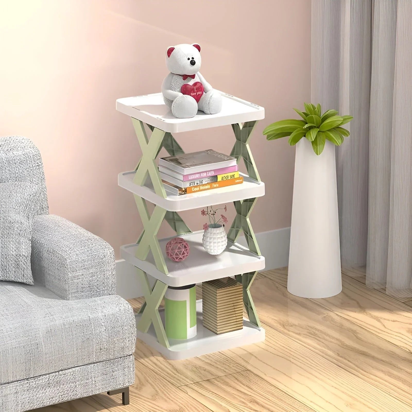 BowLift | Multifunctional and Foldable Shoe Rack for Space-Saving Storage