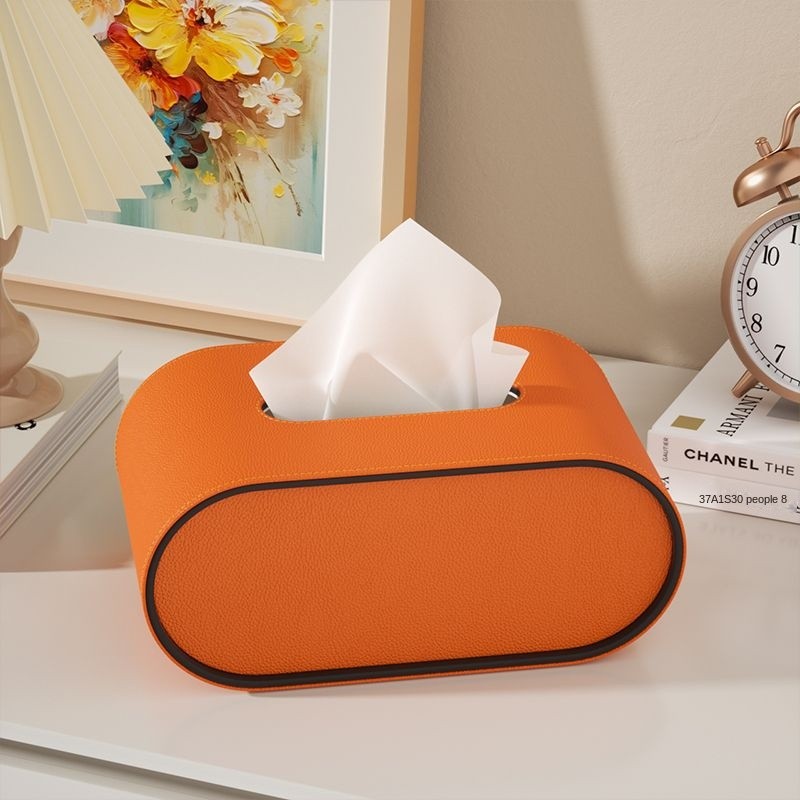 BowLift | Tissue box - Oval Elegance - Leather design - Functional & Stylish