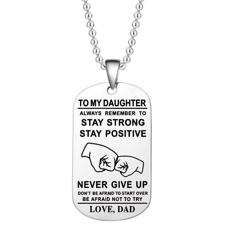 BowLift | English Alphabet Stainless Steel Necklace