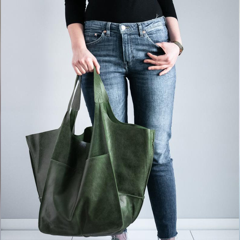 BowLift | Oversized leather weekend handbags for women