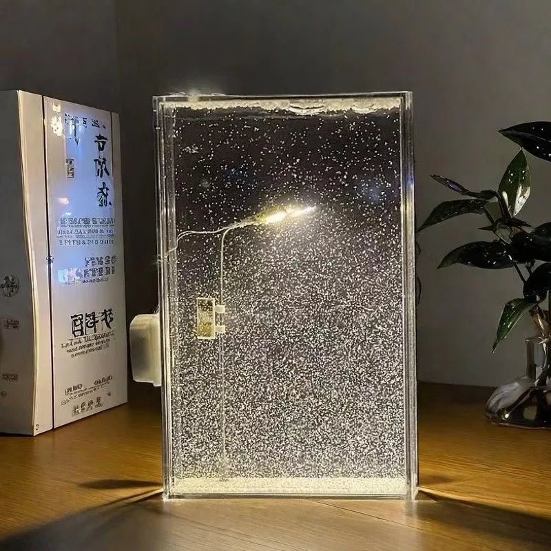 BowLift | Snowy Scene Night Lights – DIY Christmas Street Lamp with Flowing Snow Effect for Magical Holiday Desktop Décor