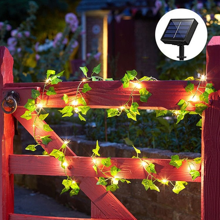 BowLift | IvyGlow Solar Light Chain Ivy | Waterproof | LED Mood Light for Garden & Balcony | Decor for Outdoor Areas