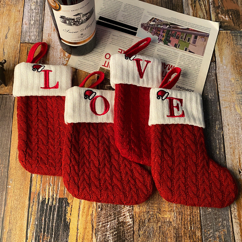 BowLift | Cozy Knit Socks, Embroidered Candy Gift Bag, Letter Christmas Stocking - Perfect for the Little Ones!