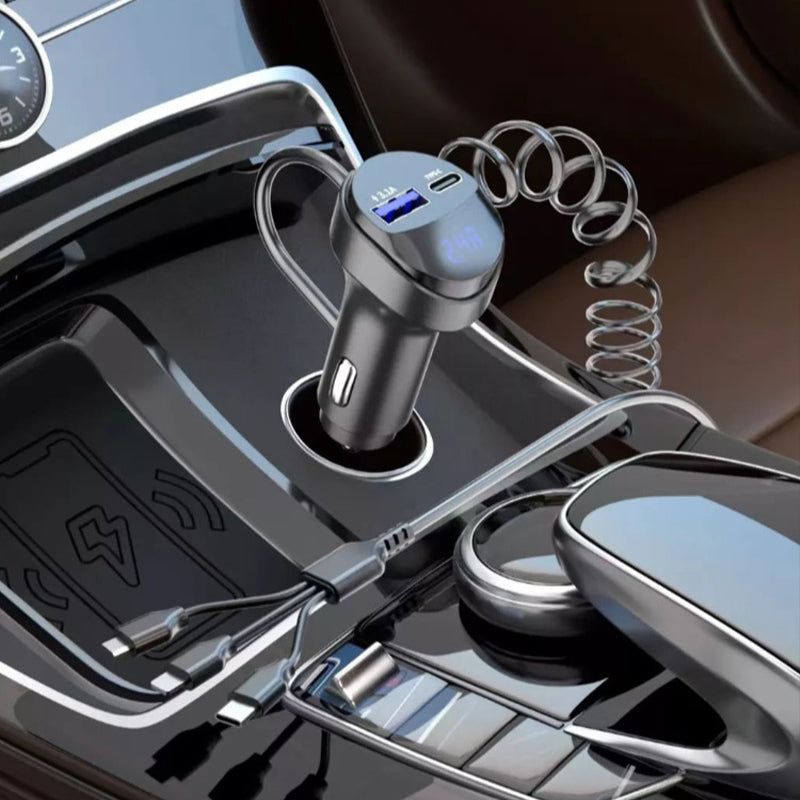 BowLift | Fast charging car adapter with 3-in-1 charging cable