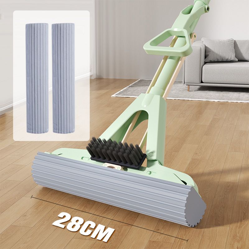 BowLift | Absorbent Folding Squeeze Sponge Mop with Brush