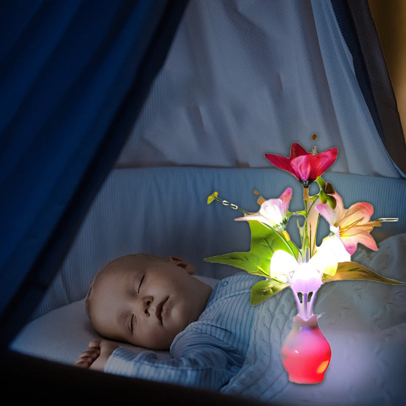 BowLift | LED night light in the form of simulated flowers with intelligent control for the bedroom