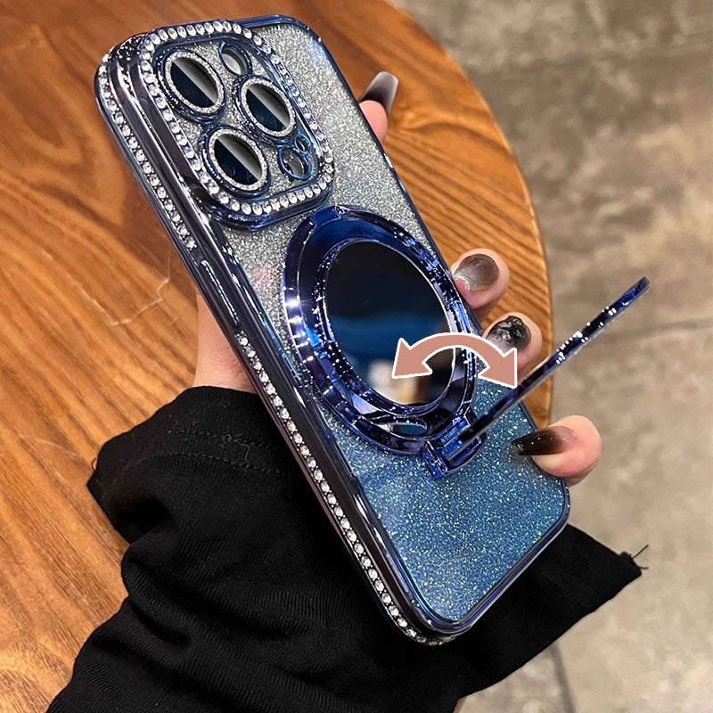 BowLift | Phone Case with Mirror Magnetic Stand Glitter