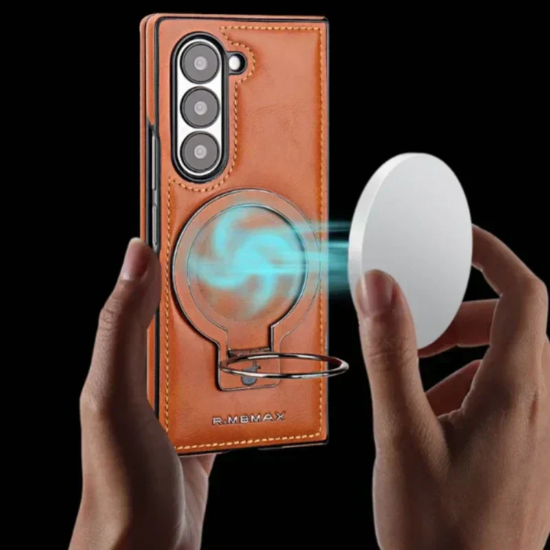 BowLift | Premium PU leather magnetic case with stand for Samsung Fold 3/4/5/6