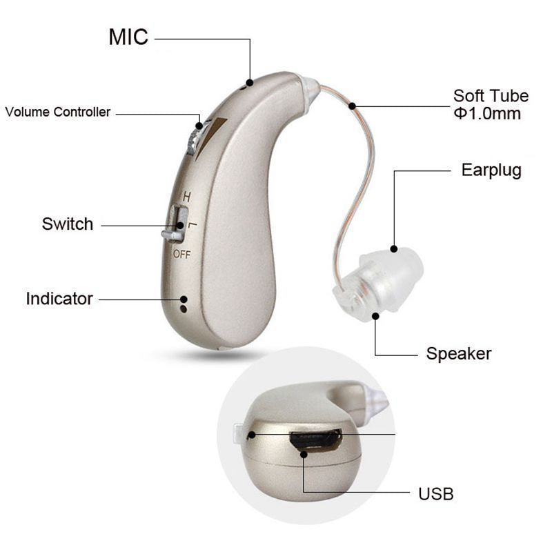 BowLift | USB rechargeable Bluetooth hearing aid headphones for seniors