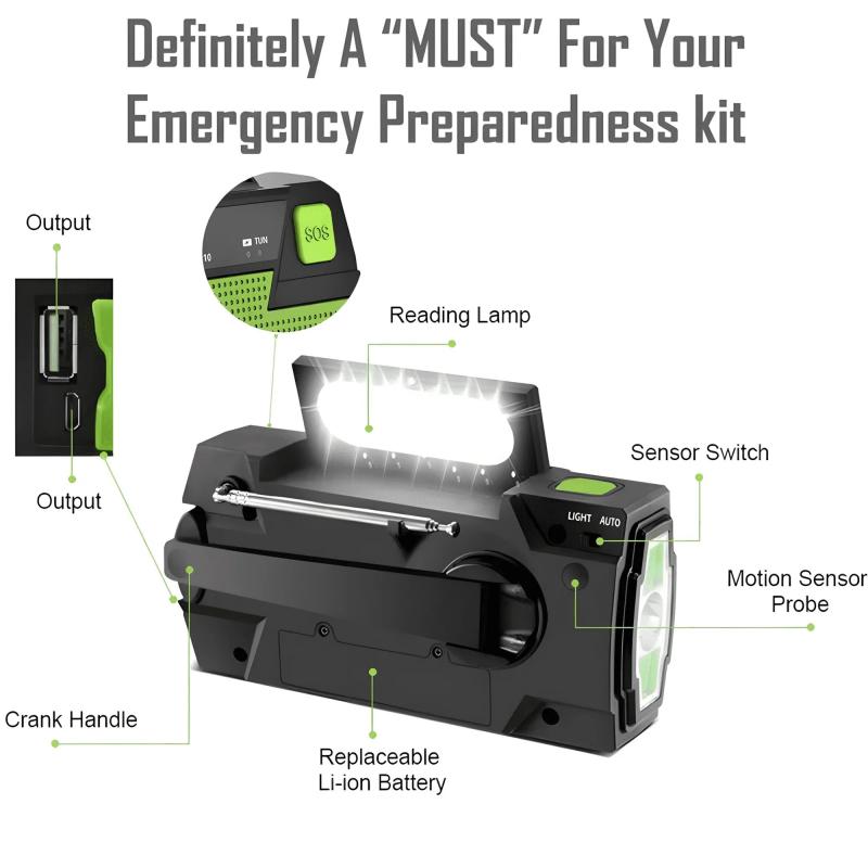 BowLift | All-in-one solar-powered emergency radio