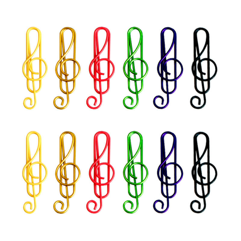 BowLift | Multicolored musical clips in metal (100 pcs)