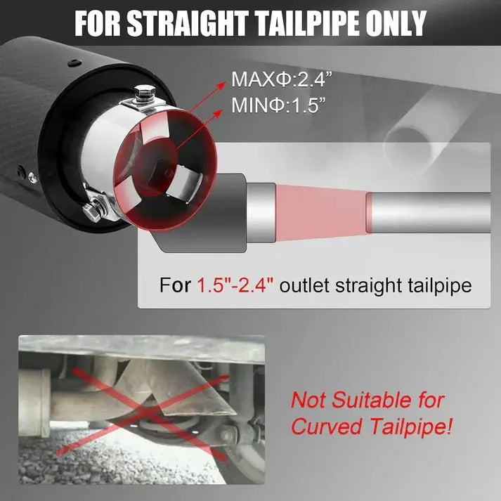 BowLift | LED exhaust pipe tip – carbon fiber with heat resistant flame effect