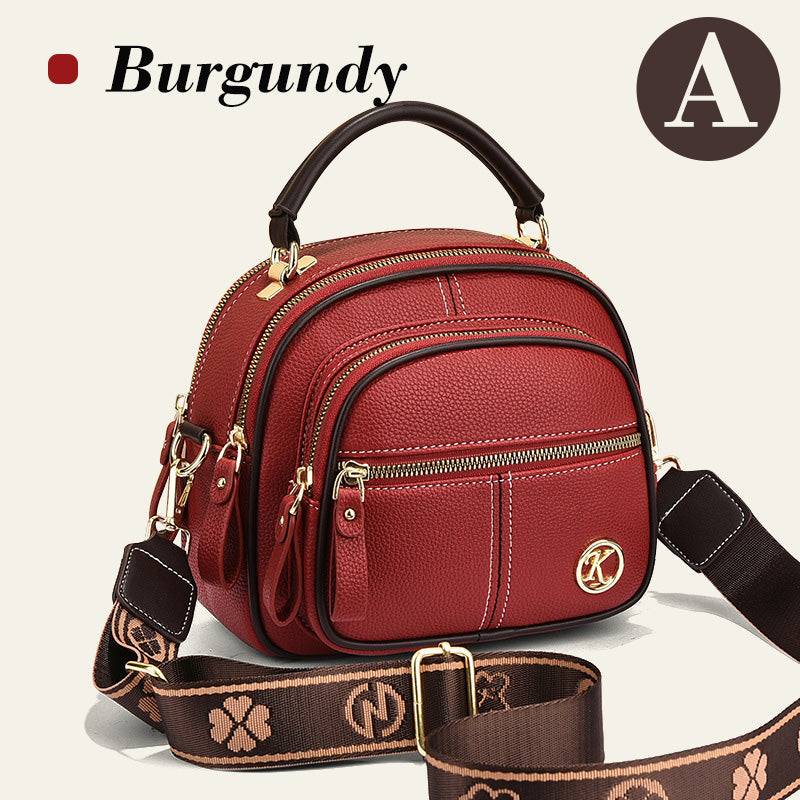 BowLift | Classic multi-room adjustable wide strap PU leather crossbody bag