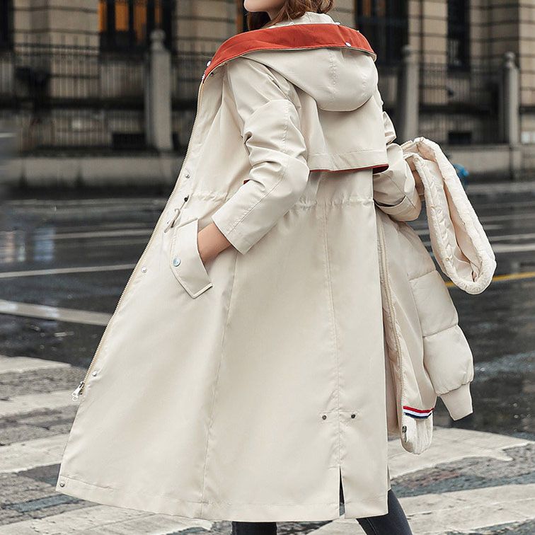 BowLift | Winter coat with hood and fur collar, casual parka for women