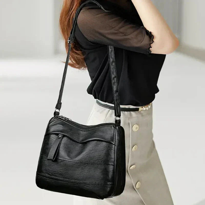 BowLift | Retro shoulder bag in multiple layers with large capacity